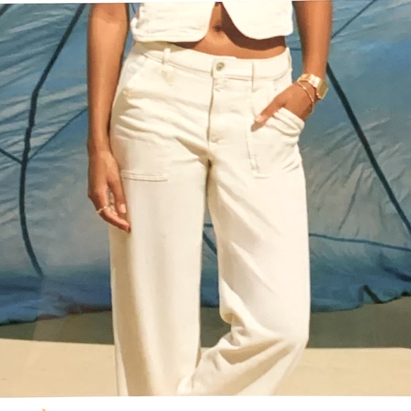 AE Dreamy Drape Woven Super High Waisted baggy wide Leg Pant - Picture 2 of 10